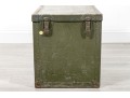 Military Green Campaign Metal Travel Trunk