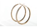 10k Yellow Gold Moissanite Large Hoop Earrings
