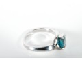 14k White Gold Blue Topaz Ring Size 6.75