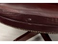 Burgundy Leather Wingback Executive Desk Chair