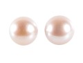 Sterling Silver Pale Pink Cultured Pearl Stud Earrings
