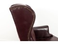 Burgundy Leather Wingback Executive Desk Chair