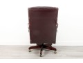 Burgundy Leather Wingback Executive Desk Chair