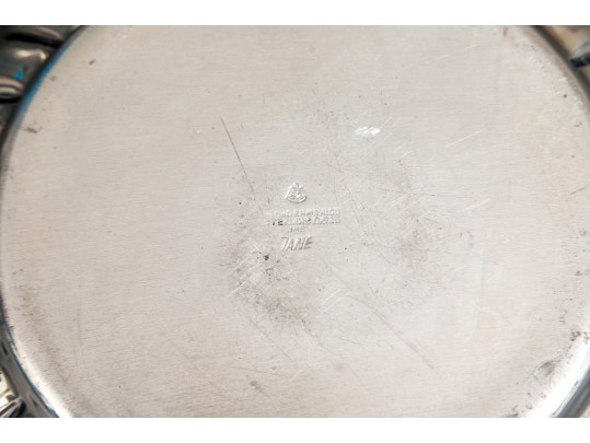 Mexican Lidded Sterling Silver Box, 11.345 OZT, Gadroon Decorated