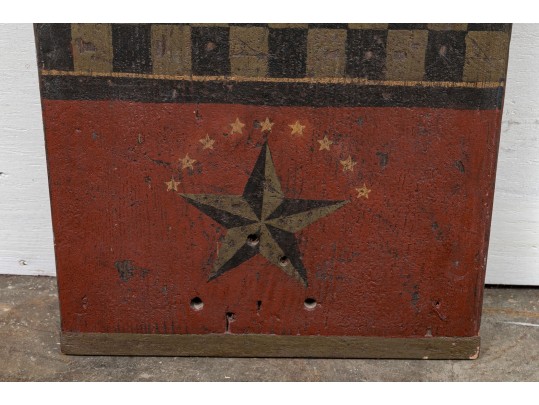 Antique Painted Wood Game Board
