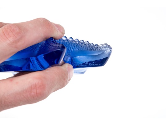 Two French, Lalique Nautical Table Top Items