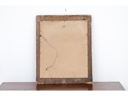 Vintage Carved Wood And Gesso Gilt Finished Mirror