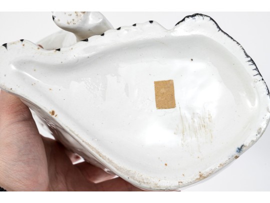 Adorable Pair Of Antique English, Staffordshire Ceramic Spaniels