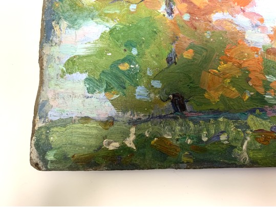 William A. Drake (Canada, 1891-1979), Oil On Board, Autumnal Landscape With Lake