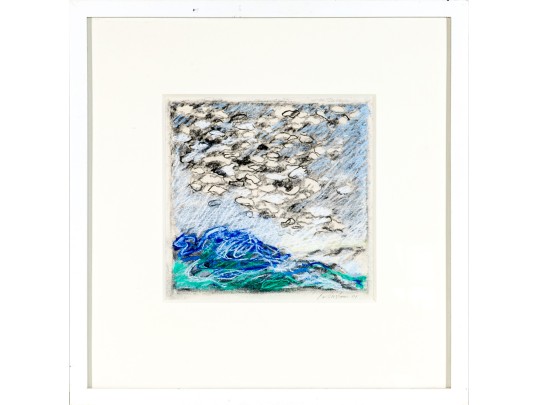 Pastel On Paper Abstract Landscape