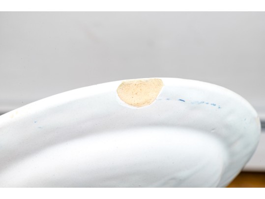 Vintage English Floral Decorated Blue And White Ceramic Dishes, 6 Dishes