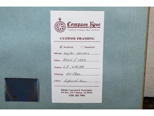 1677 Hand-colored Copper Engraved Map, 