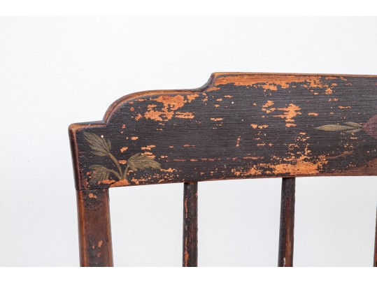 An Antique Tall Comb Back Windsor Arm Chair