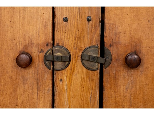 19th Century American Step Back Blind Door Cupboard
