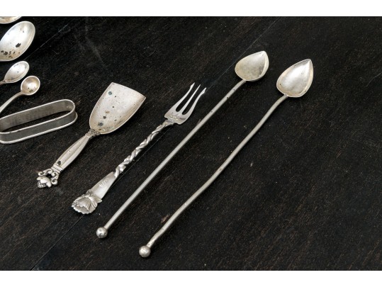 Vintage Collection Of Sterling Silver Service Utensils, 5.925 OZT Total