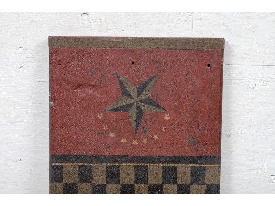 Antique Painted Wood Game Board