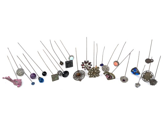Vintage Collection Of 26 Decorative Hairpins