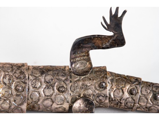 Mexican, Emilia Castillo Taxco Silver Plated Articulated Iguana Bottle Opener