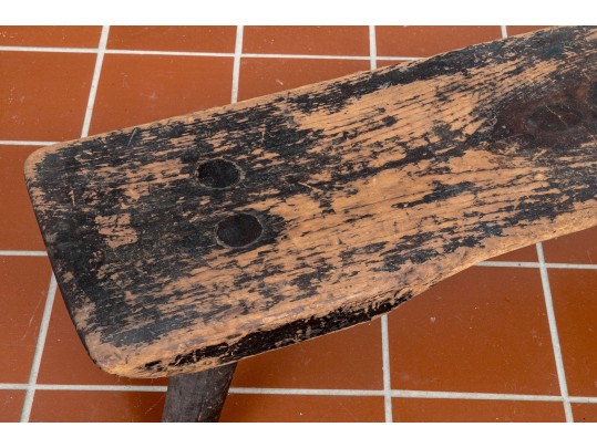 Antique Rustic Wooden Milking Stool