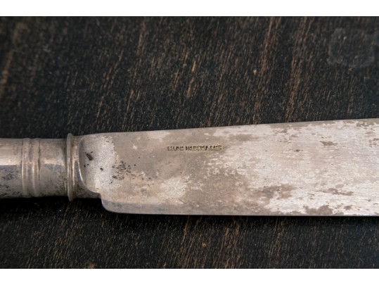 Collection Of Miscellaneous Silver Plated Flatware Utensils With An Inkwell And Picture Frame