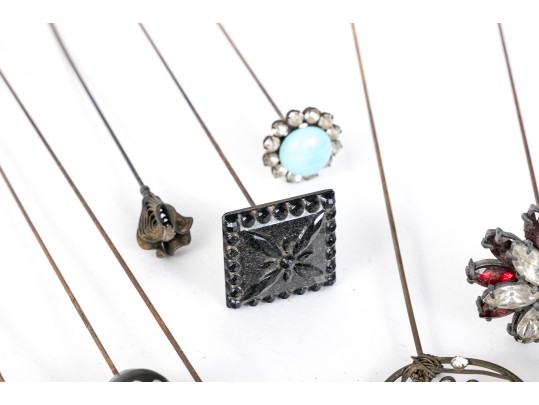 Vintage Collection Of 26 Decorative Hairpins
