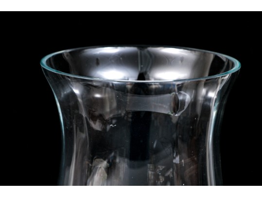 Stunning Quality Pair Of Crystal Hurricane Vases