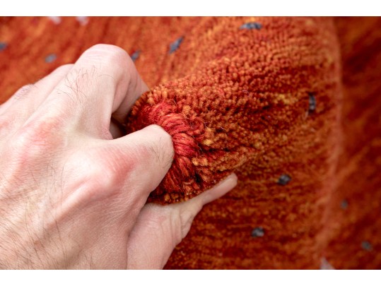 Indian Hand Loomed Wool Lori Carpet, 3' X 4'-10