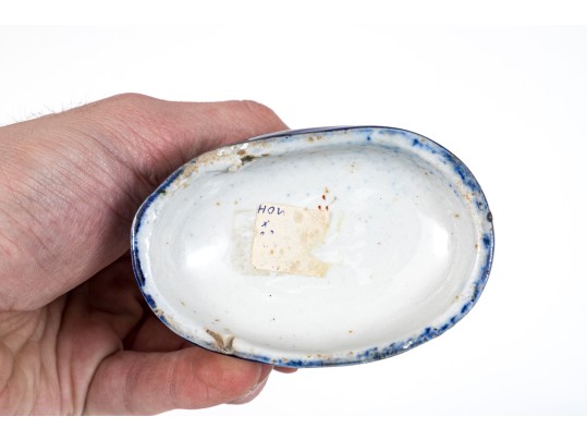 A Set Of Three English, Staffordshire Dogs, Two Figural And One A Quill Holder