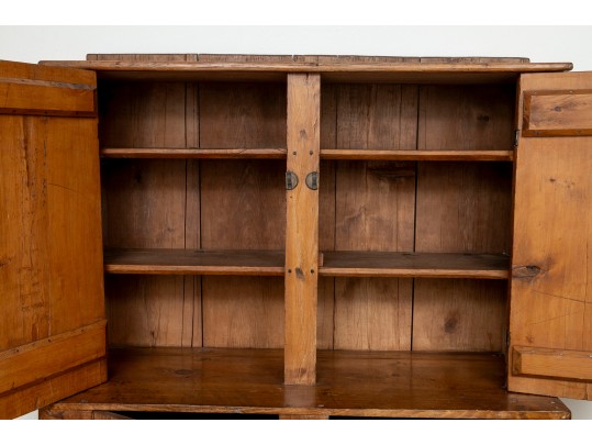 19th Century American Step Back Blind Door Cupboard