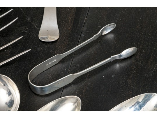 Antique Collection Of English And American Sterling Silver Serving Utensils, 15.595 OZT