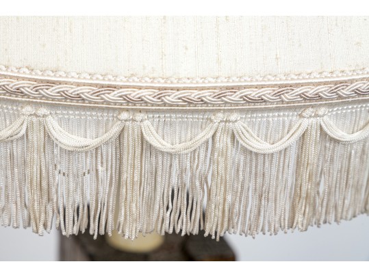 Pair Of Impressively Carved Floor Lamps, Probably Italian