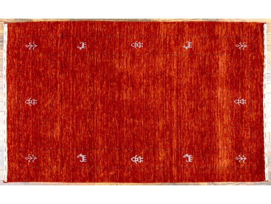 Indian Hand Loomed Wool Lori Carpet, 3' X 4'-10