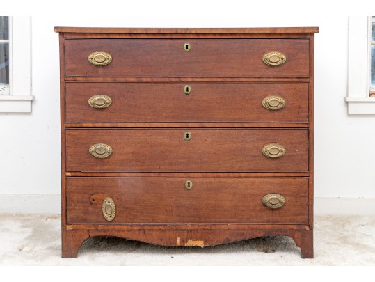 An Antique Federal Wooden Chest Of Drawers- For Restoration