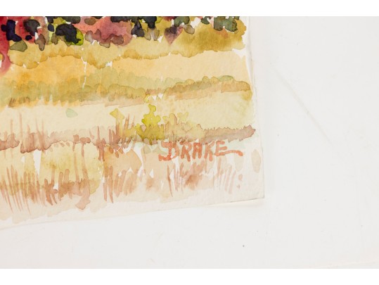 William L. Drake (Canada, 1929-2019) Watercolor On Paper, Landscape - Unframed