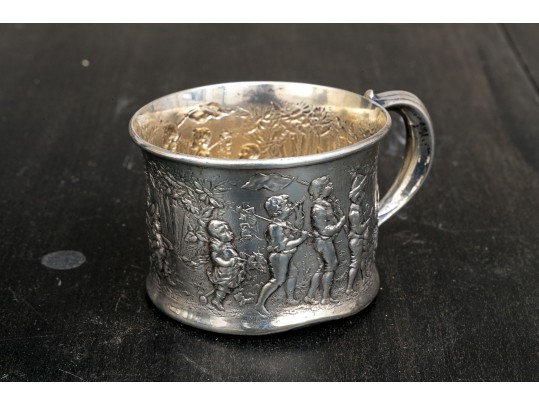 Gorham Repousse Sterling Silver Child Cup, 3.315 OZT