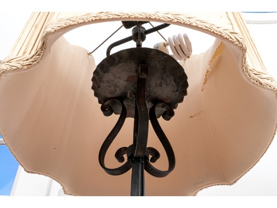 Vintage Pair Of Iron Floor Lamps