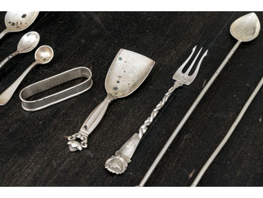 Vintage Collection Of Sterling Silver Service Utensils, 5.925 OZT Total