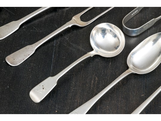 Antique Collection Of English And American Sterling Silver Serving Utensils, 15.595 OZT