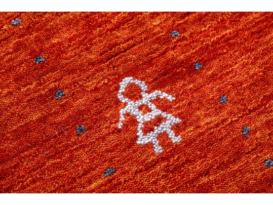 Indian Hand Loomed Wool Lori Carpet, 3' X 4'-10