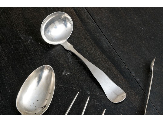 Antique Collection Of English And American Sterling Silver Serving Utensils, 15.595 OZT
