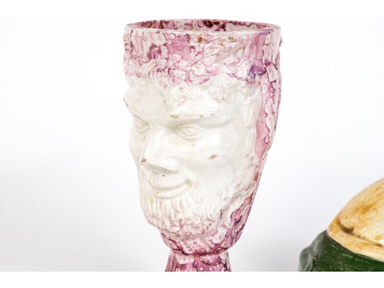 Collection Of Antique Ceramics Including An English, Staffordshire Lion