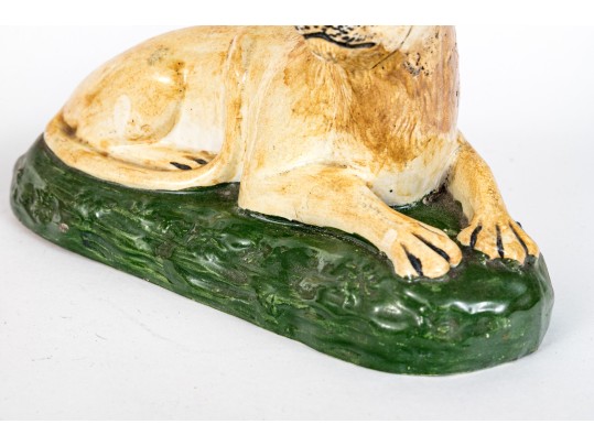 Collection Of Antique Ceramics Including An English, Staffordshire Lion