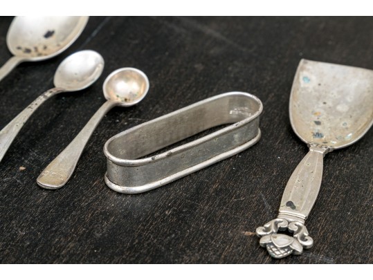 Vintage Collection Of Sterling Silver Service Utensils, 5.925 OZT Total