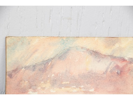 William A. Drake (1891-1979) Watercolor On Board, Mount Hook, Palisades, 1933