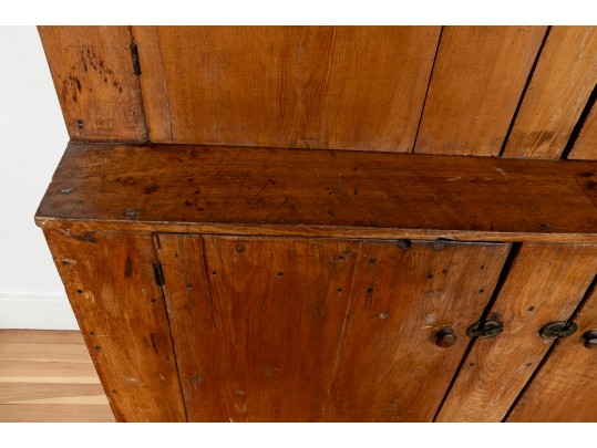 19th Century American Step Back Blind Door Cupboard