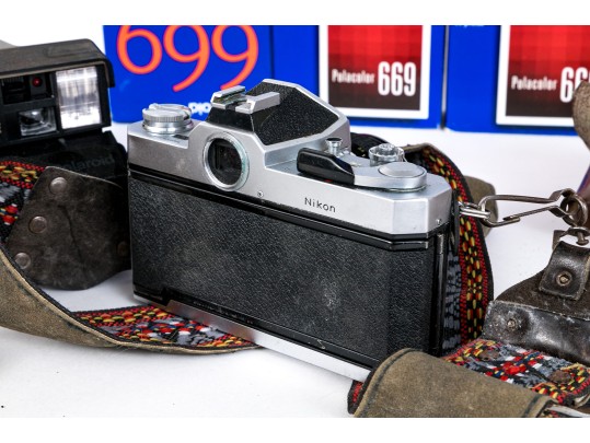 Group Of Vintage Cameras And Film