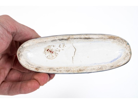 A Set Of Three English, Staffordshire Dogs, Two Figural And One A Quill Holder