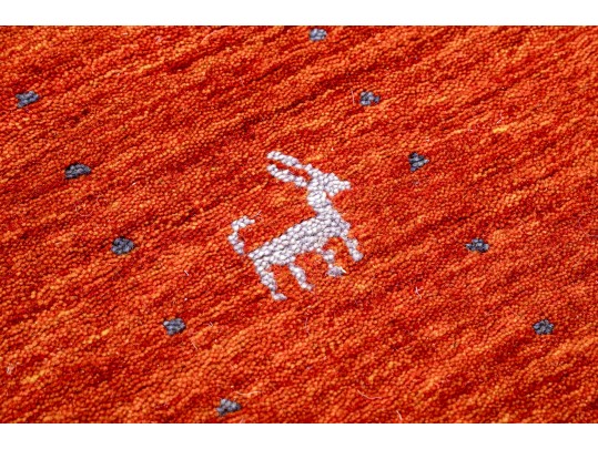 Indian Hand Loomed Wool Lori Carpet, 3' X 4'-10