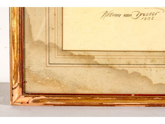 William Van Dresser (American, 1871-1950) Mixed Media On Paper, 