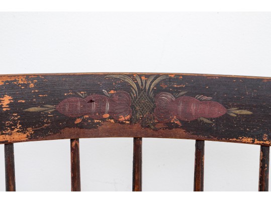 An Antique Tall Comb Back Windsor Arm Chair